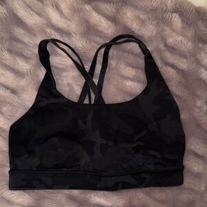 lululemon athletica Black Camouflage Sports Bra